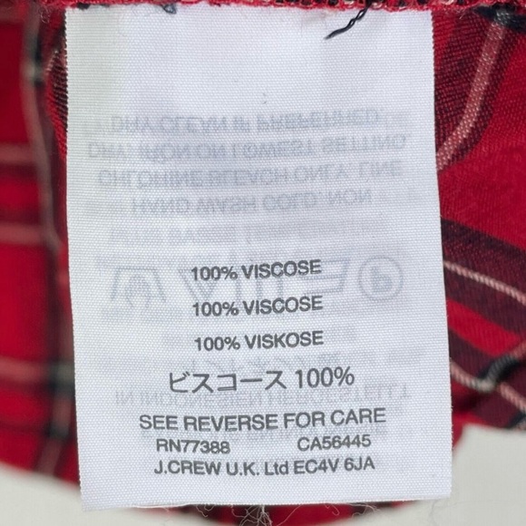 Madewell Red Plaid Swing Top - Picture 4 of 6